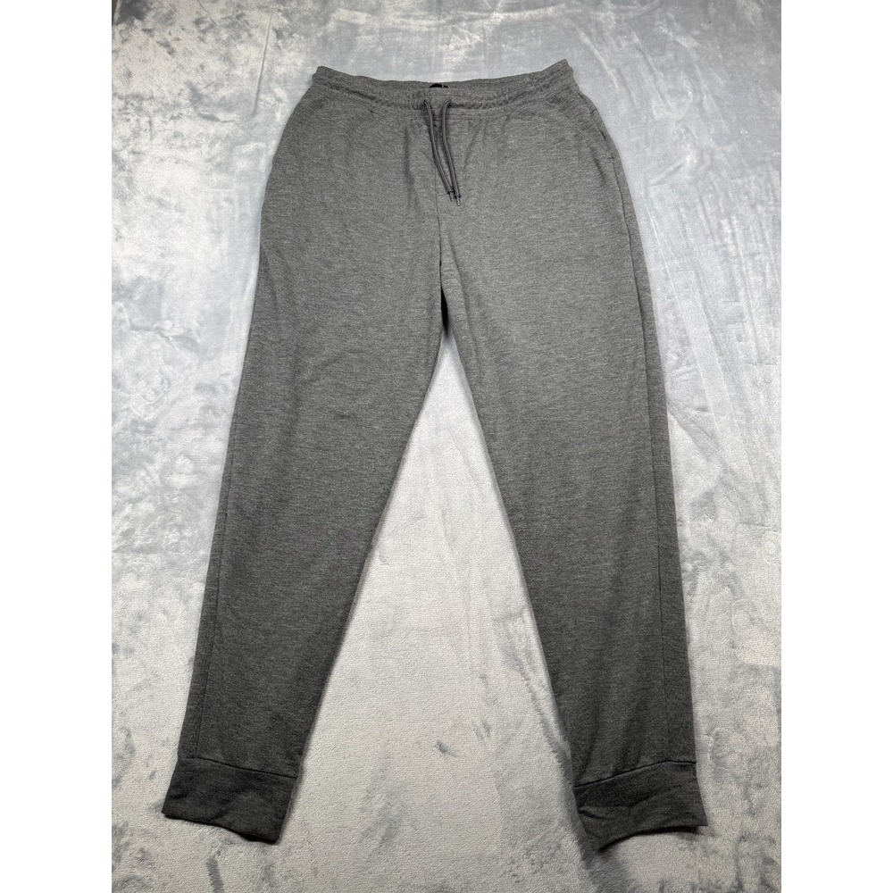 Athletic Works Joggers Mens L 36-38 Charcoal Gray Heather DriWorks Drawstring